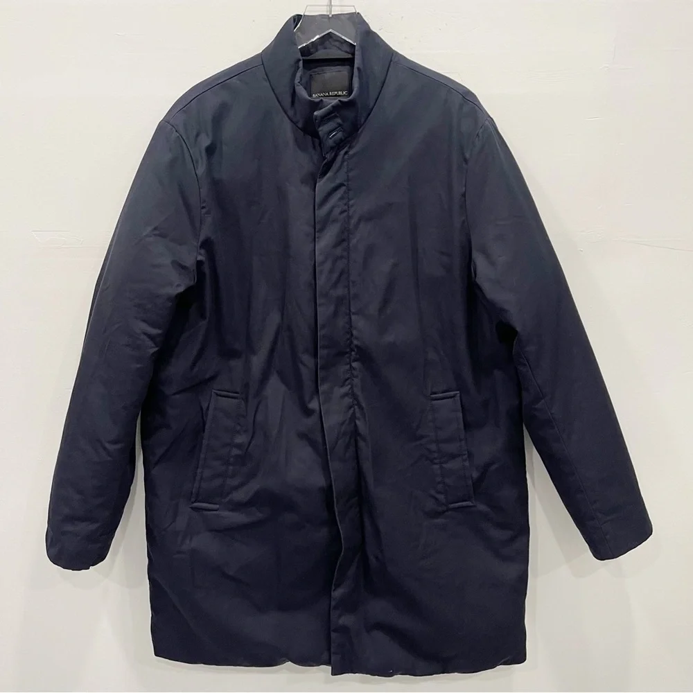 Banana Republic Cotton Filled Full Zip Jacket Preppy Navy Men’s XL